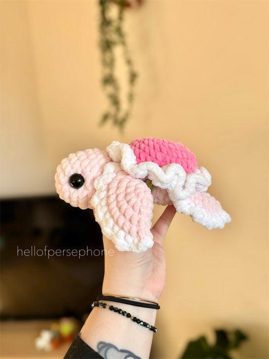 Peluche crochet tortue cœur 💓