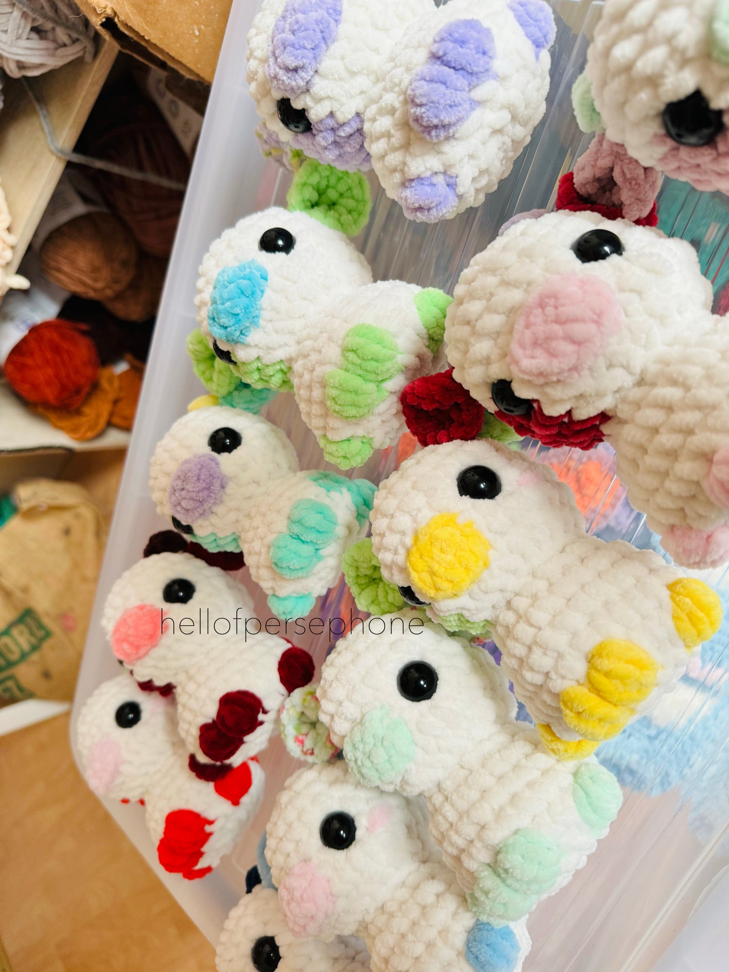 Peluche vache au crochet coloris au choix